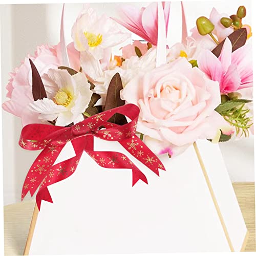 Healvian 2 Rollen Weihnachtsschleifen Polyester Geschenkband mit Weihnachtsmotiv Dekorative Weihnachtsbaum Schleifenbänder Festliche DIY Geschenkverpackung Langlebig und Leicht von Healvian