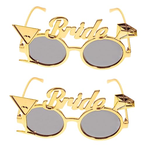 Healvian 2 Stück Brautbrille braut brille Gläser zukünftige Braut Halloween Junggesellenabschiedsbrille Rave hochzeitsgeschenk Bachelorette Party Dekoration Festliche Brille Plastik Golden Healvian 2 Stück Brautbrille braut brille Gläser zukünftige Braut Halloween Junggesellenabschiedsbrille Rave hochzeitsgeschenk Bachelorette Party Dekoration Festliche Brille Plastik Golden von Healvian