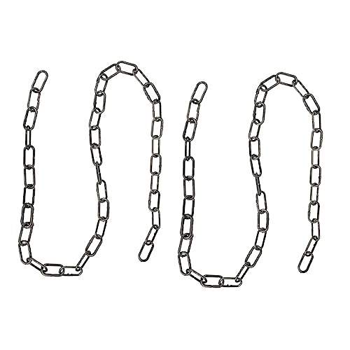 Healvian 2 Stück Halloween Dekokette Imitation Eisenkette Realistische Plastikkette für Grusel Dekoration Geeignet für Partys und Bühnenaufführungen Schwarz Silber Healvian 2 Stück Halloween Dekokette Imitation Eisenkette Realistische Plastikkette für Grusel Dekoration Geeignet für Partys und Bühnenaufführungen Schwarz Silber von Healvian