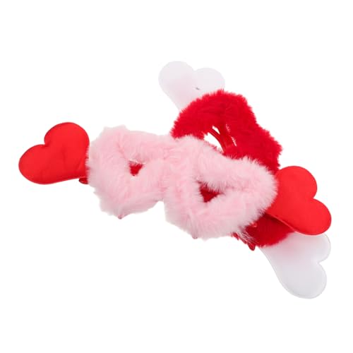 Healvian 2 Stück Herzförmige Kuschelige Sonnenbrille Damen Unisex Flauschige Samt Brille Party Zubehör Lustige Valentinstag Accessoire Cosplay von Healvian