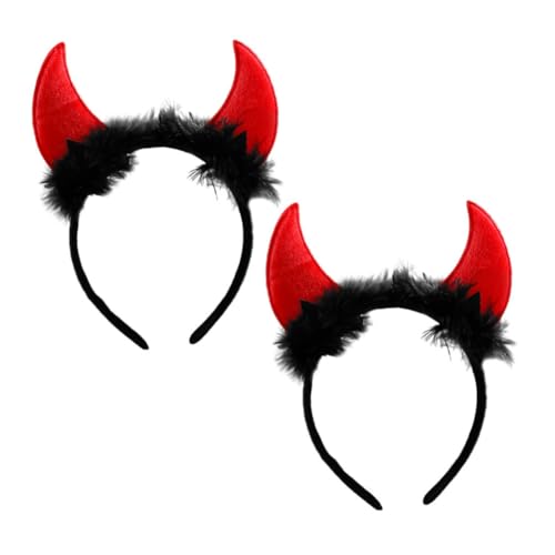 Healvian 2 Stück Leuchtende Teufelshörner-Stirnband Led-Fuzzy-Hörner-Haarband Süßer Beleuchteter Haarreifen Teufelskostüm Kostüm Cosplay Haarschmuck Für Halloween-Party Healvian 2 Stück Leuchtende Teufelshörner-Stirnband Led-Fuzzy-Hörner-Haarband Süßer Beleuchteter Haarreifen Teufelskostüm Kostüm Cosplay Haarschmuck Für Halloween-Party von Healvian