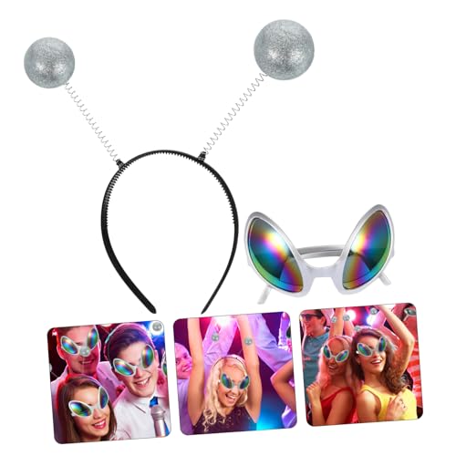 Healvian 2 Stück Teiliges Brillen mit Silbernem Rahmen und Bunten Folien Flexibles Festival Stirnband Leichtes Komfortables Party Accessoire für Karneval Maskerade und Bühnenauftritte Healvian 2 Stück Teiliges Brillen mit Silbernem Rahmen und Bunten Folien Flexibles Festival Stirnband Leichtes Komfortables Party Accessoire für Karneval Maskerade und Bühnenauftritte von Healvian