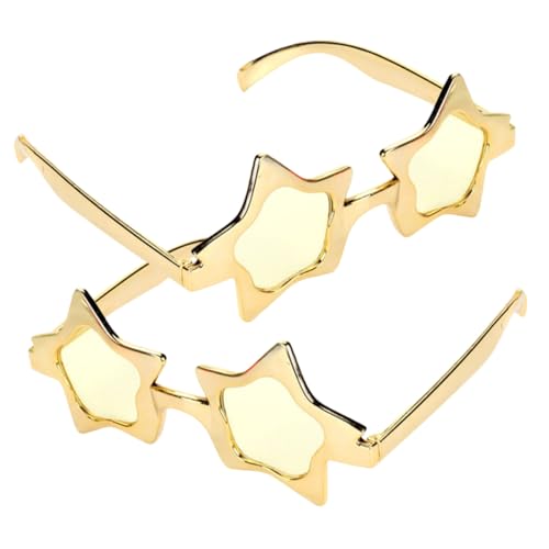 Healvian 2 Stück Teiliges Lustige Sternförmige Partybrillen aus Robustem Material Cosplay Eyewear für Frauen Männer Foto Requisiten für Disco und Karneval von Healvian