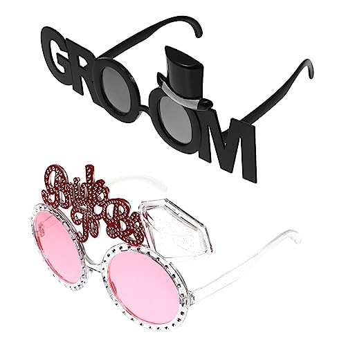 Healvian 2 Stück braut bräutigam brille Hochzeitstischdekorationen Frauen im Trend Gläser Code Junggesellenabschiedsbrille sonnenbrille Braut Junggesellin Fotodekoration Plastik Healvian 2 Stück braut bräutigam brille Hochzeitstischdekorationen Frauen im Trend Gläser Code Junggesellenabschiedsbrille sonnenbrille Braut Junggesellin Fotodekoration Plastik von Healvian