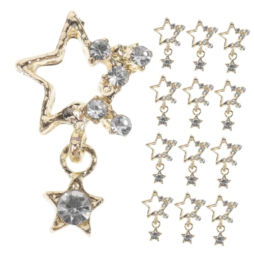 Healvian 20 Stück Teiliges Nail Rhinestones Kit mit Luxus Stern Anhänger Nagel Charms Strassstein Nail Art Schmuck Langlebige Zinklegierung Nagel Deko für DIY Nageldesign und Besondere von Healvian