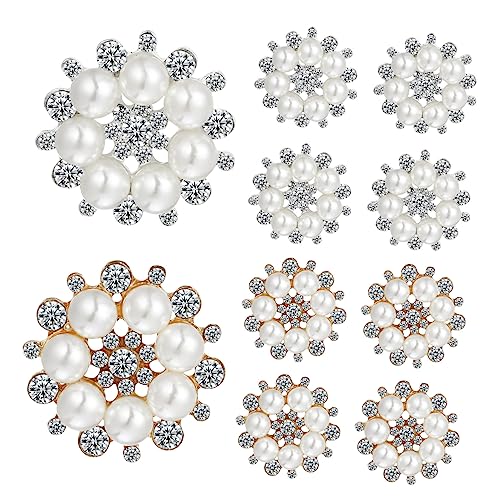 Healvian 20 Stück Teiliges Strassknöpfe und Perlenknöpfe in Blütenform Flach Glänzend Künstlicher Perle zum Annähen Kleidung Haaraccessoires Schmuck und DIY Bastelverzierungen Healvian 20 Stück Teiliges Strassknöpfe und Perlenknöpfe in Blütenform Flach Glänzend Künstlicher Perle zum Annähen Kleidung Haaraccessoires Schmuck und DIY Bastelverzierungen von Healvian