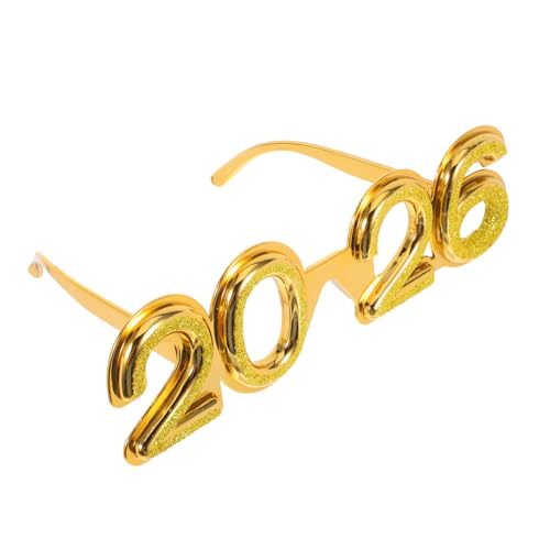Healvian 2026 Brille Partybrille Neujahrsbrille glitzert Frohe Silvester-Gläser Frohe Silvesterglasse Partygeschenke Gläser Silvester Brille Party -Requisiten für Erwachsene Golden Healvian 2026 Brille Partybrille Neujahrsbrille glitzert Frohe Silvester-Gläser Frohe Silvesterglasse Partygeschenke Gläser Silvester Brille Party -Requisiten für Erwachsene Golden von Healvian