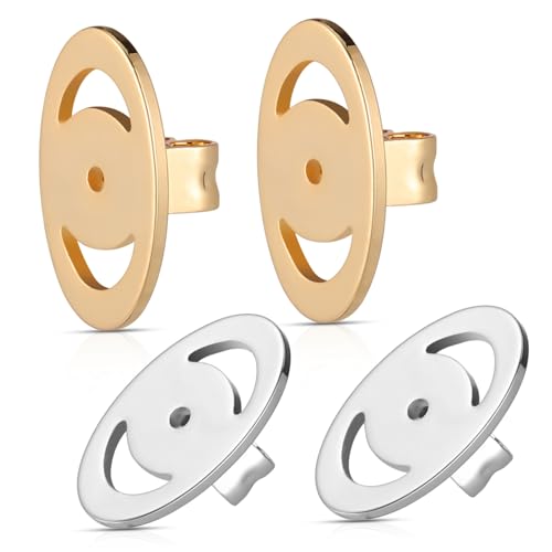Healvian 2Paare Ohrring Verschlüsse mit Sicherem Halt und Platin Hypoallergenes für Hängende Ohrringe Elegantes Design Einfach zu Verwenden von Healvian