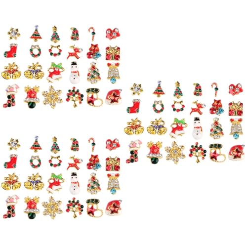 Healvian 3 Sätze Weihnachts Themen Nagelcharms Dekorative Maniküre Juwelen Für Diy Nägel Für Weihnachten Und Besondere Anlässe Einfache Anwendung Für Profis Und Hobby Nailart 24 Stück * 3 von Healvian