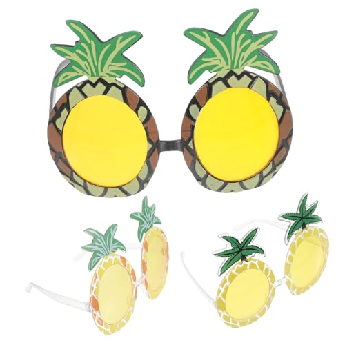 Healvian 3 Stück Brillen für die Sommerparty lustige schnapsgläser lustige brillen witzige brillen weingläser lustig Pineapple glasses gefälscht Kostüm lustige partybrillen Party-Brille von Healvian