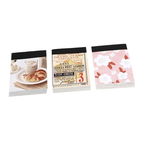 Healvian 3 Stück Collage Dekorationspapier Schrottbuch Sammelalbum Liefert Ideen-notizbuch Scrapbooking Ästhetisch Planer Kleiner Notizblock Colorful von Healvian