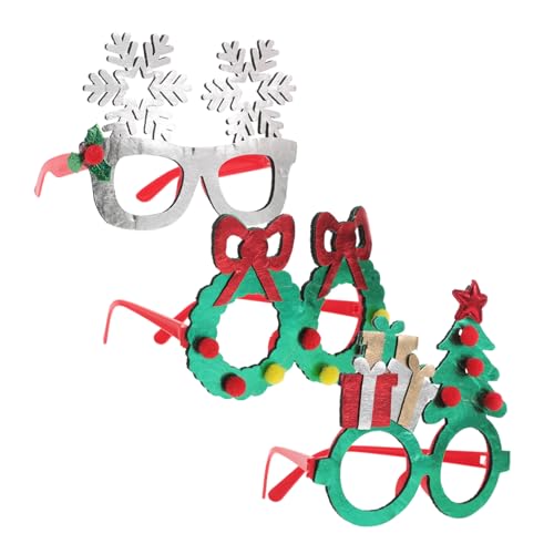 Healvian 3 Stück Gläser für die Weihnachtsfeier Partygeschenke für Jahr Urlaub Brillengestell weihnachtsparty liefert Urlaubsparty-Brille Schneeflockenbrille Bräunungstuch Healvian 3 Stück Gläser für die Weihnachtsfeier Partygeschenke für Jahr Urlaub Brillengestell weihnachtsparty liefert Urlaubsparty-Brille Schneeflockenbrille Bräunungstuch von Healvian