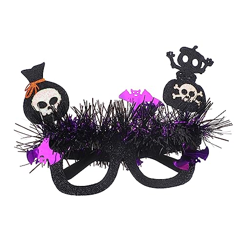 Healvian 3 Stück Halloween Party Brillen aus Filz und Bequeme Lustige Schädel und Fledermaus Designs Vielseitige Foto Requisiten für Erwachsene für Halloween Events und Themenfeiern von Healvian