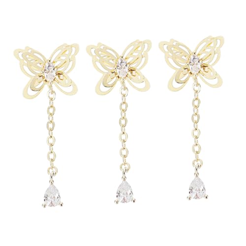 Healvian 3 Stück Teiliges Nagelkunst Schmuck mit Funkelnden Zirkonia Kettenanhängern Dekorative Nail Studs für DIY Maniküre Edle Nagelverzierungen für Kreative Nail Art Designs Healvian 3 Stück Teiliges Nagelkunst Schmuck mit Funkelnden Zirkonia Kettenanhängern Dekorative Nail Studs für DIY Maniküre Edle Nagelverzierungen für Kreative Nail Art Designs von Healvian