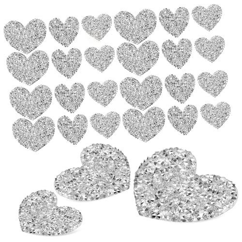 Healvian 30 Stück Bling-patches Flicken Für Bekleidung Silberne Strasssteine Stickerei Aufkleber Strasssteine zum Basteln Nähen Herz Patch Schnell Hotfix Harz-strasssteine Healvian 30 Stück Bling-patches Flicken Für Bekleidung Silberne Strasssteine Stickerei Aufkleber Strasssteine zum Basteln Nähen Herz Patch Schnell Hotfix Harz-strasssteine von Healvian