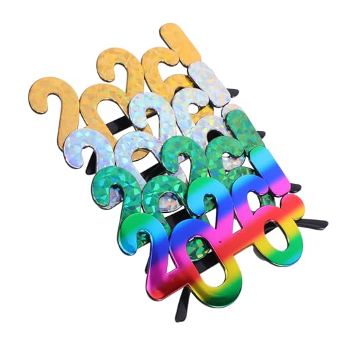 Healvian 4 Stück Teiliges Partybrillen Robustem Pc-material Bunte Glitzerrahmen Leichte Neujahrsbrillen für Feierlichkeiten Fotorequisiten und Festliche Dekorationen Healvian 4 Stück Teiliges Partybrillen Robustem Pc-material Bunte Glitzerrahmen Leichte Neujahrsbrillen für Feierlichkeiten Fotorequisiten und Festliche Dekorationen von Healvian