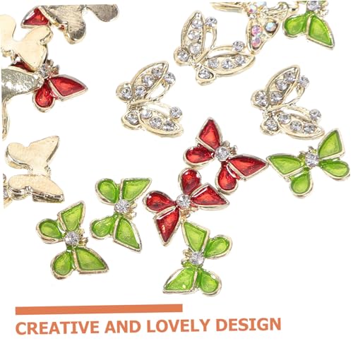 Healvian 40 Stück Teiliges Nail Art Charms Schmetterling Maniküre Dekorationen aus Metall und Strasssteinen Langlebige Nagelverzierungen für Weihnachten Partys Geburtstage und DIY Healvian 40 Stück Teiliges Nail Art Charms Schmetterling Maniküre Dekorationen aus Metall und Strasssteinen Langlebige Nagelverzierungen für Weihnachten Partys Geburtstage und DIY von Healvian