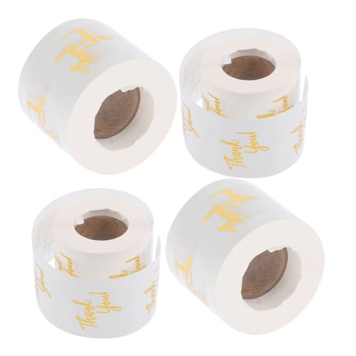 Healvian 4Rollen Aufkleber Etiketten für Geschenken und Umschläge Selbstklebende Klebeetiketten Transparent für Kleine Unternehmen und Persönliche Healvian 4Rollen Aufkleber Etiketten für Geschenken und Umschläge Selbstklebende Klebeetiketten Transparent für Kleine Unternehmen und Persönliche von Healvian