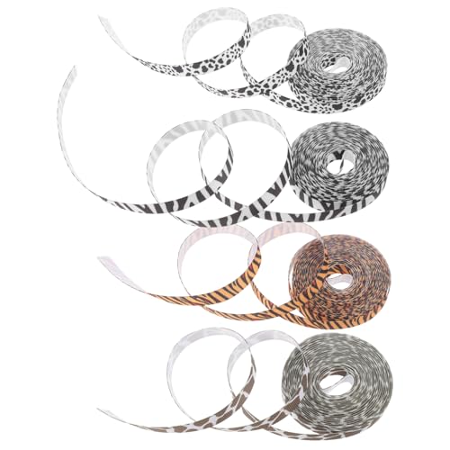 Healvian 4Rollen Geschenkband mit Tiermotiven Tiger Giraffe Zebra und Kuh für DIY Projekte Verpackungen und Festliche Dekorationen Rustikale Designs für Geburtstags Healvian 4Rollen Geschenkband mit Tiermotiven Tiger Giraffe Zebra und Kuh für DIY Projekte Verpackungen und Festliche Dekorationen Rustikale Designs für Geburtstags von Healvian