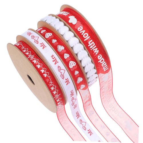 Healvian 5 Rollen Insgesamt Hochwertiges Diy Geschenkbänder für Romantische Anlässe Bastelprojekte und Hochzeitsdekorationen Healvian 5 Rollen Insgesamt Hochwertiges Diy Geschenkbänder für Romantische Anlässe Bastelprojekte und Hochzeitsdekorationen von Healvian