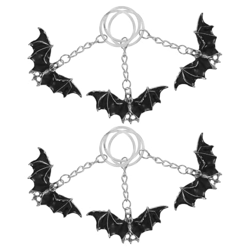 Healvian 6 Stück Teiliges Bat Design Schlüsselanhänger Dekorativer Schlüsselring für Halloween und Partydeko als für Freunde und Familie von Healvian
