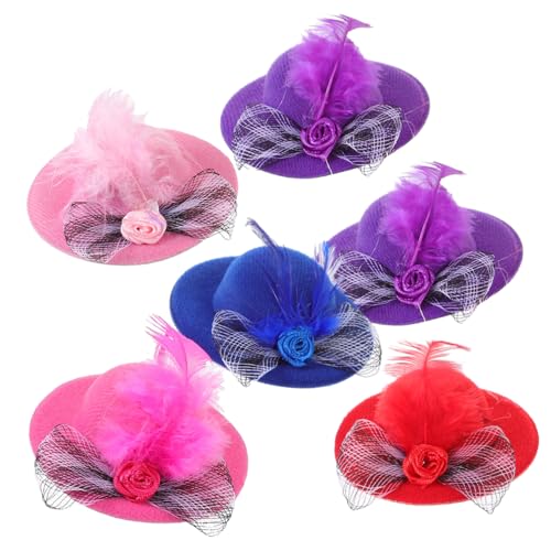 Healvian 6 Stück Teiliges Mini Puppenhüte aus Stoff Kleine DIY Tea Party Hüte für Mädchen und Erwachsene Dekorative Bastelaccessoires für Kostüm und Party Healvian 6 Stück Teiliges Mini Puppenhüte aus Stoff Kleine DIY Tea Party Hüte für Mädchen und Erwachsene Dekorative Bastelaccessoires für Kostüm und Party von Healvian