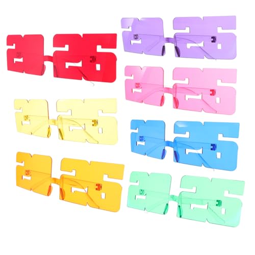 Healvian 7 Stück Lustige Neujahrsbrille Fotorequisiten für Silvesterfeiern Robuste Pc Materialien Lebhaften Farben für Weihnachts und Neujahrsdekorationen Healvian 7 Stück Lustige Neujahrsbrille Fotorequisiten für Silvesterfeiern Robuste Pc Materialien Lebhaften Farben für Weihnachts und Neujahrsdekorationen von Healvian