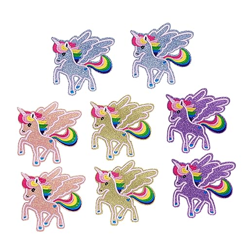 Healvian 8 Stück Stickstoff Patch Stoffaufkleber entzückende Stickereiflecken Patches nähen Einhorn-Patches Healvian 8 Stück Stickstoff Patch Stoffaufkleber entzückende Stickereiflecken Patches nähen Einhorn-Patches von Healvian