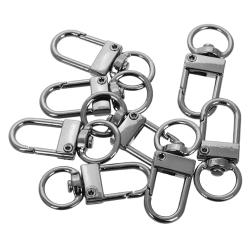 Healvian 8 Stück Teiliges Lobster Karabinerhaken mit Drehgelenk Langlebige Schlüsselanhänger Clips für DIY Schmuck Taschen Rucksäcke Vielseitige Karabinerhaken Zubehör von Healvian