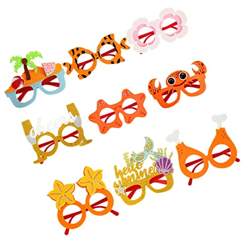 Healvian 9 Stück Plastikgläser Dekorationen Strand Tropisch Neuartige Partybrille Hawaii-partybevorzugung Requisiten Für Party-fotoautomaten Hawaiische Lustige Brille Filzstoff Healvian 9 Stück Plastikgläser Dekorationen Strand Tropisch Neuartige Partybrille Hawaii-partybevorzugung Requisiten Für Party-fotoautomaten Hawaiische Lustige Brille Filzstoff von Healvian