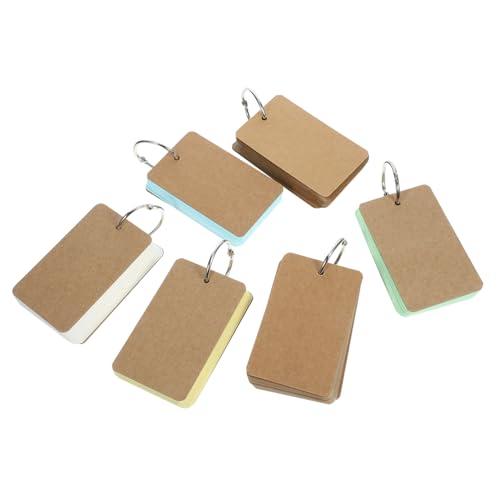 Healvian Blanko Notizkarten mit Ringbindung pro Block Vielseitige Merkzettel aus Robustem Kraftpapier Handliches Ringbuch in Gelb Blau Hellgrün Weiß und Naturbraun für Vokabeln Planung und Healvian Blanko Notizkarten mit Ringbindung pro Block Vielseitige Merkzettel aus Robustem Kraftpapier Handliches Ringbuch in Gelb Blau Hellgrün Weiß und Naturbraun für Vokabeln Planung und von Healvian