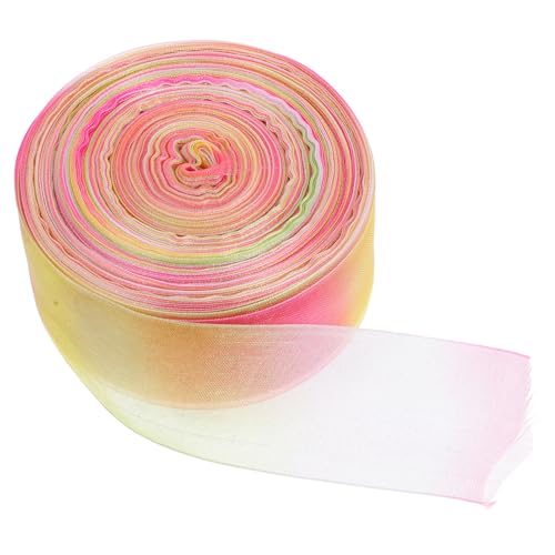 Healvian Breites Schimmerndes Organza Band Diy Dekoratives Chiffonband für Geschenkverpackungen Blumensträuße Hochzeiten und Bastelprojekte von Healvian