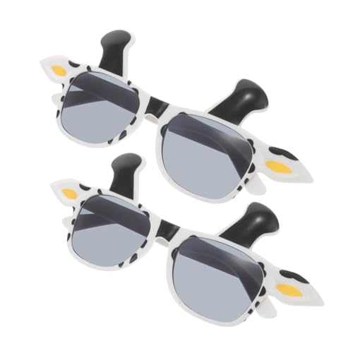 Healvian Cartoon-kuh-brille 2 Stück Party-zubehör Neuartige Rahmen Für Erwachsene Photo Booth-requisiten Geburtstagsdeko von Healvian