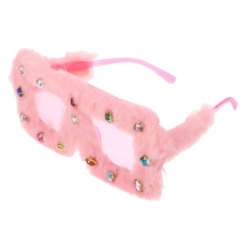 Healvian Flauschige Quadratische Sonnenbrille mit Funkelnden Strasssteinen Weiches Plüschmaterial Leichte Masquerade Partybrille für Punk Kostümlooks Bequemes Langlebiges Design Healvian Flauschige Quadratische Sonnenbrille mit Funkelnden Strasssteinen Weiches Plüschmaterial Leichte Masquerade Partybrille für Punk Kostümlooks Bequemes Langlebiges Design von Healvian