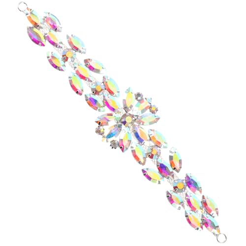 Healvian Glitzernde Ab Farbige Strass Applikation Dekorativer DIY Bügelaufnäher für Brautkleider Schuhe Taschen Kreative Reparatur Handwerksdeko von Healvian