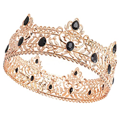 Healvian King Cosplay Prop Herren Krone Barock Stil Legierung Königliche Kopfbedeckung Gold Schwarz Schmuckstein für Cosplay Hochzeit Rollenspiel und Kostümaccessoire Healvian King Cosplay Prop Herren Krone Barock Stil Legierung Königliche Kopfbedeckung Gold Schwarz Schmuckstein für Cosplay Hochzeit Rollenspiel und Kostümaccessoire von Healvian