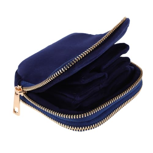 Healvian Kleiner Reise-schmuckorganizer mit Reißverschluss Tragbare Schmucktasche aus Samtigem Metallstoff Verstellbare Fächer für Halsketten Ringe Ohrringe Armbänder Sicherer Verschluss Healvian Kleiner Reise-schmuckorganizer mit Reißverschluss Tragbare Schmucktasche aus Samtigem Metallstoff Verstellbare Fächer für Halsketten Ringe Ohrringe Armbänder Sicherer Verschluss von Healvian