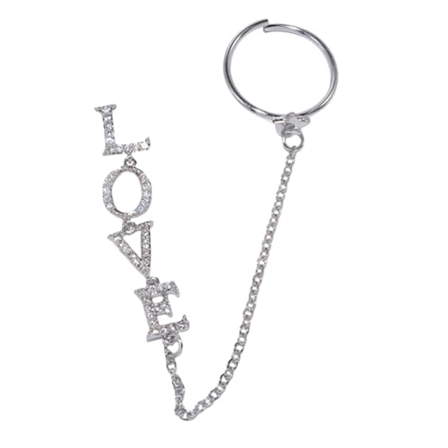 Healvian Love Nail Art Kette mit Ring Silberne Maniküre Charms Strahlende Nagelverzierung für Natürliche und Künstliche Nägel Nail Chain Decor Geschenkidee Healvian Love Nail Art Kette mit Ring Silberne Maniküre Charms Strahlende Nagelverzierung für Natürliche und Künstliche Nägel Nail Chain Decor Geschenkidee von Healvian