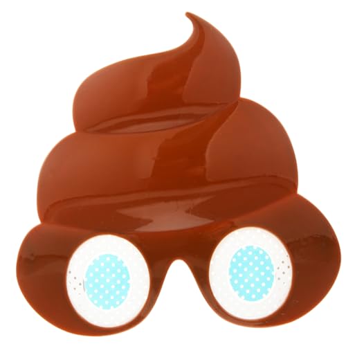 Healvian Lustige Partybrille Poop Form Kreative Sonnenbrille für Festivals und Fotoshootings Bequemes Pc Material Verspieltes Design Einzigartiges Accessoire für Feierlichkeiten von Healvian