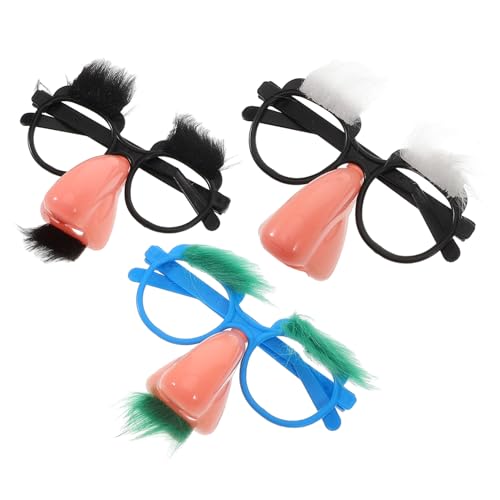 Healvian Lustige Requisitenbrille 3er-set Große Nase Falsche Augenbrauen Für Partys Healvian Lustige Requisitenbrille 3er-set Große Nase Falsche Augenbrauen Für Partys von Healvian