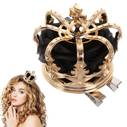 Healvian Mini-Königskrone Haarspange Halloween-Königin-Krönungshaarnadel Dreidimensionaler Kronenkopfschmuck Healvian Mini-Königskrone Haarspange Halloween-Königin-Krönungshaarnadel Dreidimensionaler Kronenkopfschmuck von Healvian