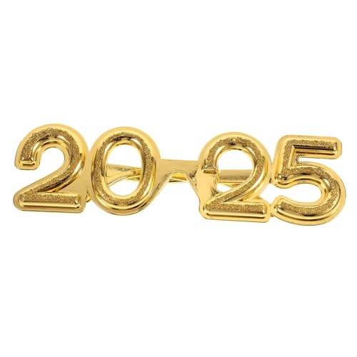 Healvian Neujahrs Partybrille aus Stabilem Pc Material Stylisches Fotorequisit für Silvester und Festtagsfeiern Langlebig Modisch für Foto Spaß und Dekoration von Healvian