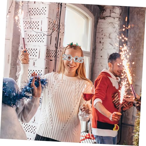 Healvian Partybrille Dekoratives Kunststoff Design Leicht und Robust für Silvester Feier Neujahrsdeko Spaßbrille Unisex Zubehör von Healvian