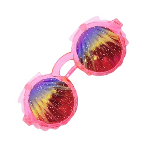 Healvian Partybrillen Bunte Karnevalsbrille mit Muschel Komfortable Statement Sonnenbrille für Geburtstagspartys und Foto Requisiten Auffällige Partybrille für Damen und Herren von Healvian