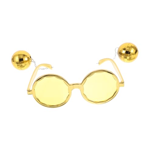 Healvian Retro Disco Ball Party Brille aus Robustem Kunststoff Lustige Sonnenbrille mit Verspiegeltem Kugel Design Leichte und Bequeme Brille für Geburtstag Tanz und Clubveranstaltungen von Healvian