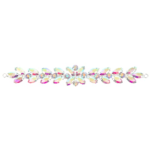 Healvian Rhinestone Applikation Pferdeaugenform Kristallverzierung für DIY Kleider Patches Brautgürtel Hochzeit Accessoire Glitzerndes Schmuckelement für Modebekleidung Schuhe von Healvian