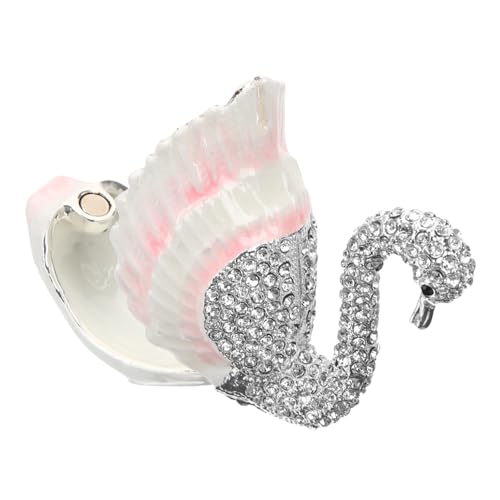 Healvian Schmuckschatulle mit Schwanenmotiv Strass Dekorative Aufbewahrung für Ringe Ohrringe Halsketten Multifunktionale Schmuckbox als und Tischornament Rosa Healvian Schmuckschatulle mit Schwanenmotiv Strass Dekorative Aufbewahrung für Ringe Ohrringe Halsketten Multifunktionale Schmuckbox als und Tischornament Rosa von Healvian