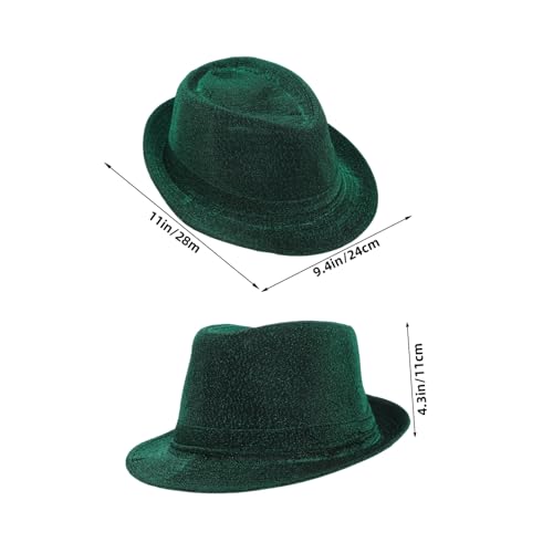 Healvian St Patrick's Day Glitzer Fedora Hut Für Damen Und Herren Unisex Kostümhut Aus Atmungsaktivem Samtstoff Für Irische Feiern Und Festliche Anlässe Auffälliges Accessoire Für von Healvian