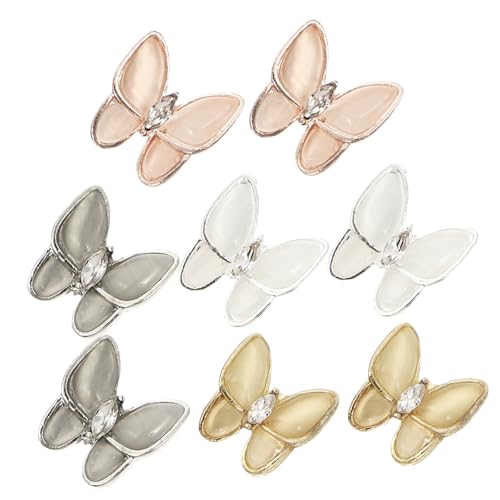 Healvian Teiliges Opal Nagelkunst Charms Selbstklebende Nageldekorationen in Gold Roségold Silber und für DIY Maniküre Kreativ und Glänzend für von Healvian