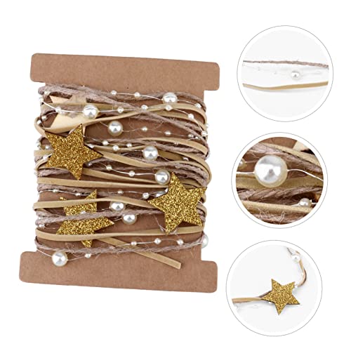 Healvian Weihnachtliches Geschenkband Goldfarben mit Perlen und Schneeflocken Weiches Satin Schleifenband für Geschenkverpackung Partydeko und DIY Basteln Festlich und Langlebig von Healvian